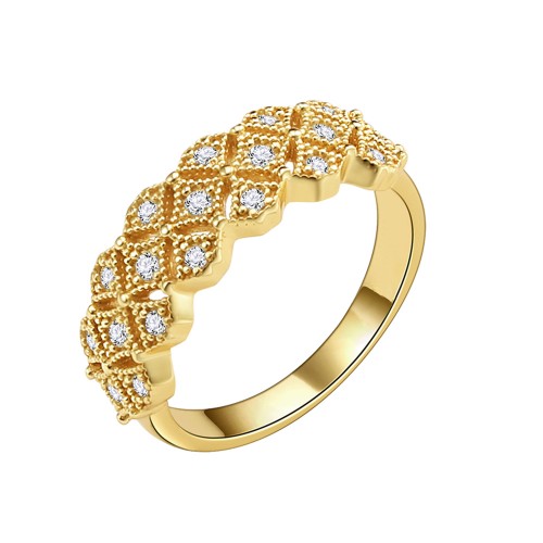 Gold Plated with CZ Cubic Zirconia Wedding Sized Rings