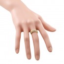 Gold Plated With CZ Cubic Zirconia Wedding Sized Rings