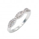 Rhodium Plated WIth CZ Cubic Zirconia Wedding Sized Rings