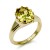 Gold-Plated-with-Lime-Green-Color-Oval-Cubic-Zirconia-Wedding-Rings-Gold Green