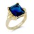 Gold-Plated-With-Sapphire-Blue-Color-CZ-Cubic-Zirconia-Wedding-Rings-Gold Blue