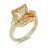 Gold-Plated-with-Champagne-Color-CZ-Cubic-Zirconia-Wedding-Rings-Gold Topaz