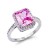 Rhodium-Plated-w.-Pink-Radiant-CZ-Engagement-Rings-Pink