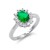 Rhodium-Plated-Green-Color-CZ-Ring-Green
