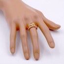Gold Plated Clear CZ Ring