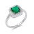 Rhodium-Plated-Green-Color-CZ-Ring-Green