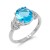 Rhodium-Plated-Aqua-Color-CZ-Ring-Aqua Blue
