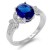 Rhodium-Plated-Blue-Color-CZ-Ring-Rhodium Blue