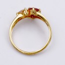 Gold Plated With Multi-Color CZ Engagement Rings