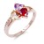 Rose-Gold-Plated-With-Multi-Color-CZ-Engagement-Rings-Rose Gold