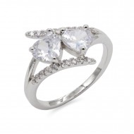 Rhodium Plated Clear CZ Ring