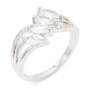 Rhodium Plated Clear CZ Ring