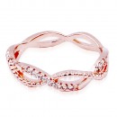 Rose Gold Plated With CZ Infinity Sized Ring