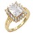 Gold-Plated-with-Cubic-Zirconia-Engagement-Rings,-Size-8-Gold Clear