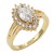 Gold-Plated-with-Cubic-Zirconia-Engagement-Rings,-Size-9-Gold Clear