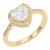 Gold-Plated-With-Clear-CZ-Heart-Sized-Rings,-Size-9-Gold