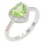 Rhodium-Plated-With-Green-Color-CZ-Sized-Rings,-Size-6-10-Green