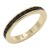 Gold-Plated-With-All-Black-3MM-CZ-Sized-Rings,-Size-9-Gold Black