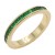 Gold-Plated-With-All-Green-Emerald-3MM-CZ-Sized-Rings,-Size-9-Gold Green