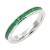 Rhodium-Plated-With-All-Green-Emerald-3MM-CZ-Sized-Rings,-Size-9-Rhodium Green