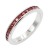 Rhodium-Plated-With-All-Red-Garnet-3MM-CZ-Sized-Rings,-Size-9-Rhodium Red