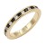 Gold-Plated-With-Black-&-Clear-Alternate-3MM-CZ-Sized-Rings,-Size-9-Gold Black