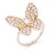 Gold-Plated-with-Clear-CZ-Rings,-Size-9-Gold