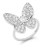 Rhodium-Plated-with-Clear-CZ-Rings,-Size-9-Rhodium