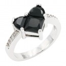 Rhodium Plated With CZ Engagement rings. Size 9