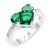 Rhodium-Plated-With-Emerald-CZ-Engagement-rings.-Size-9-Rhodium