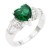 Rhodium-Plated-With-Emerald-CZ-Engagement-rings.-Size-9-Rhodium