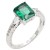 Rhodium-Plated-With-Green-Color-CZ-Engagement-rings.-Size-9-Green