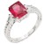 Rhodium-Plated-With-Ruby-Color-CZ-Engagement-rings.-Size-9-