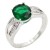 Rhodium-Plated-With-Green-Color-CZ-Engagement-rings.-Size-9-Green