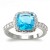 Princess-Cut-Aqua-Blue-CZ-Rhodium-Plated-Wedding-Engagement-Ring-Rhodium Plated Aqua Blue