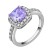 Princess-Cut-Purple-CZ-Rhodium-Plated-Wedding-Engagement-Ring-Rhodium Plated Purple