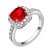 Princess-Cut-Red-CZ-Rhodium-Plated-Wedding-Engagement-Ring-Rhodium Plated Red