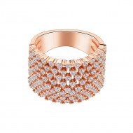Rose Gold Plated with Clear Cubic Zirconia Rings
