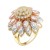 3-Tones-with-Clear-Cubic-Zirconia-Floral-Statement-Cocktail-Ring-3 Tones