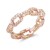 Rose-Gold-Plated-With-CZ-Pave-Link-Ring.-Size-9-Rose Gold