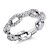Rhodium-Plated-With-CZ-Pave-Link-Ring.-Size-9-Rhodium