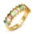 Gold-Plated-With-Multi-Color-CZ-Cubic-Zirconia-Rings-Gold Multi-Color