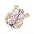 Tri-tone Plated with Cubic Zirconia Sized Rings