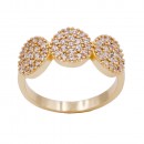 Gold Plated WIth CZ Cubic Zirconia Pave Sized Rings
