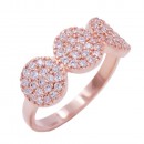 Rose Gold Plated WIth CZ Cubic Zirconia Pave Sized Rings