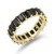 Gold-Plated-With-Black-CZ-Cubic-Zirconia-Eternity-Band-Sized-Rings-Gold Black