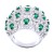 Rhodium-Plated-With-Emerald-Green-CZ-Cubic-Zirconia-Pave-Sized-Ring-Green