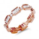 Rose Gold Plated Clear CZ Ring
