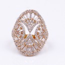 Rose Gold Plated with Clear CZ Ring
