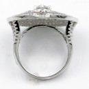 Rhodium Plated Halo with CZ Ring